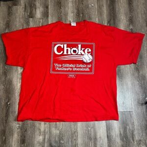 VTG 90s New York Yankees CHOKE Tee Mens 2XL Shirt Wasting George’s Cash